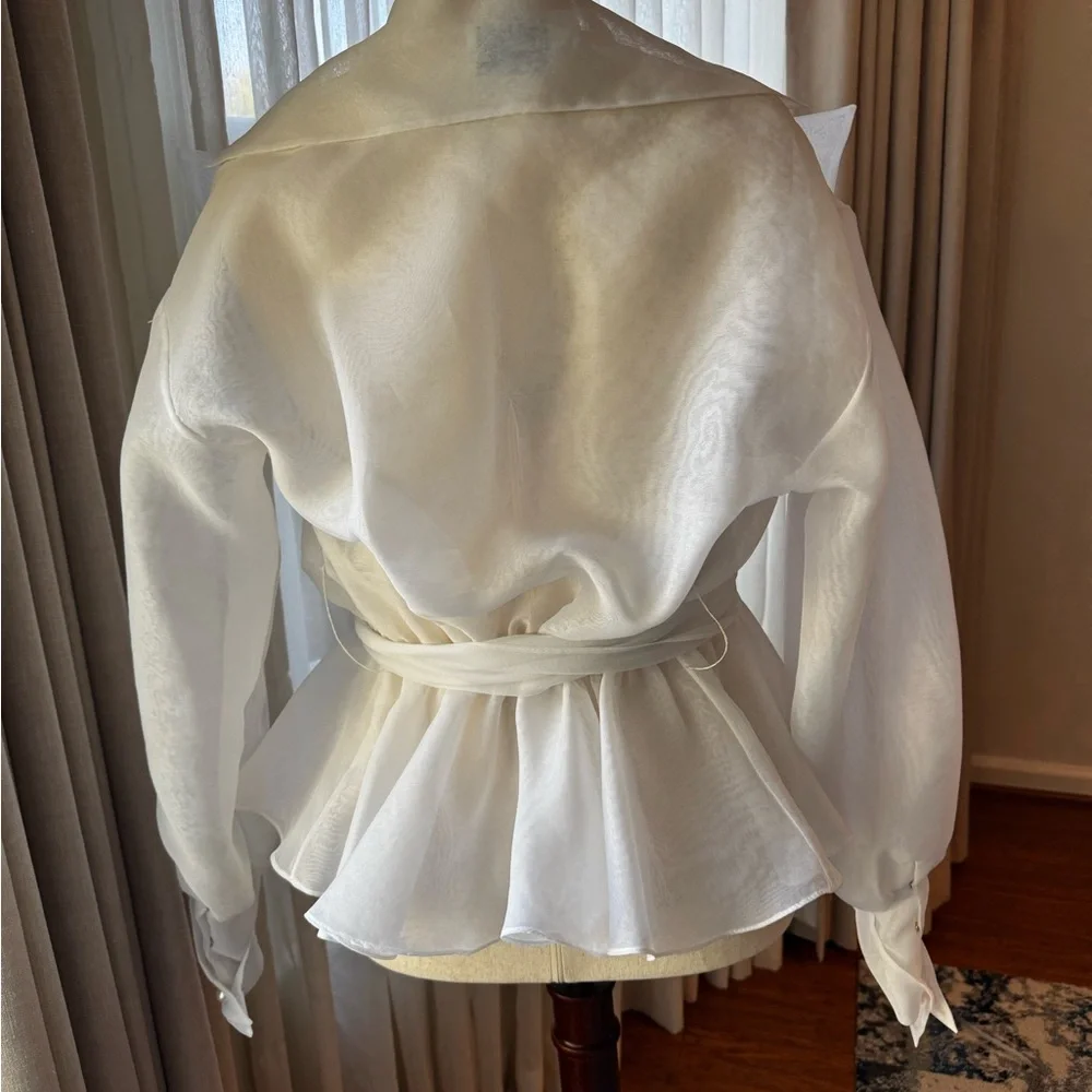 Vintage White Sheer Blouse - Picture 2 of 3